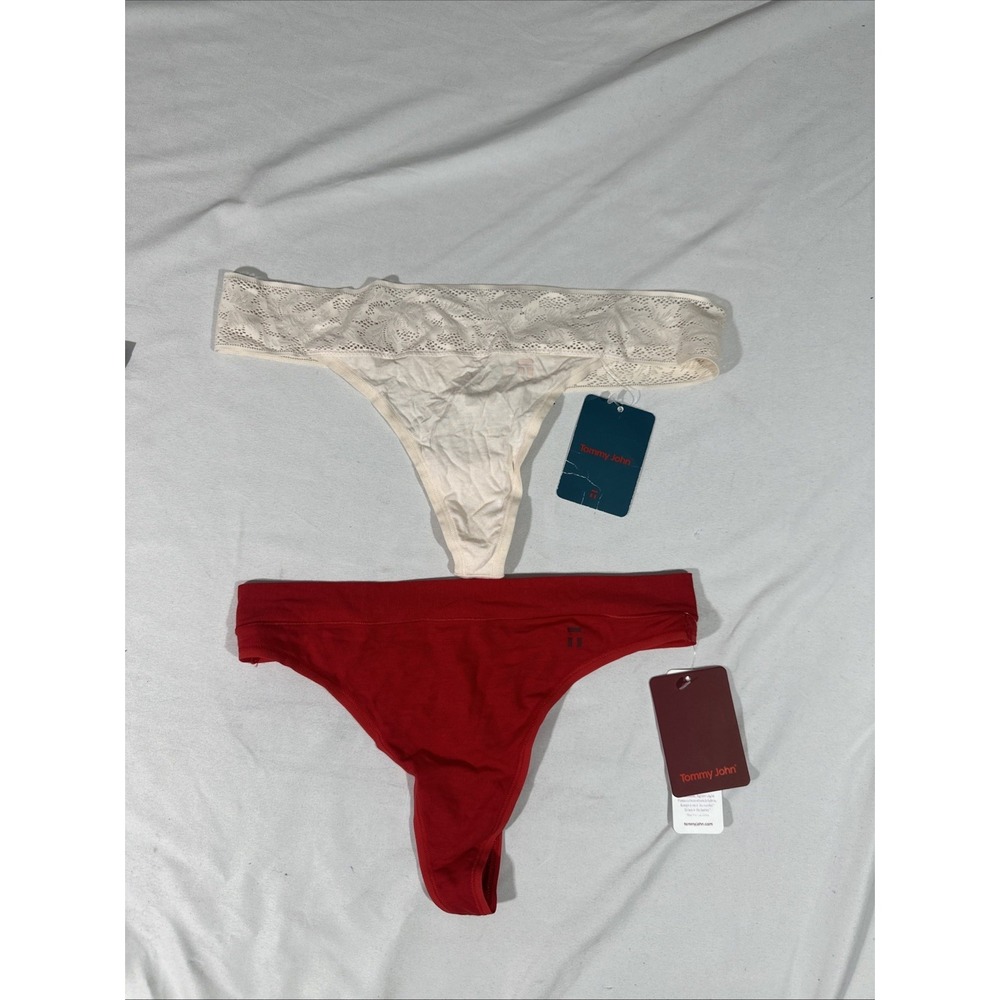 NWT $38 Tommy John [ Women's 2PC Small‎ ] Second Skin Thong + Cool Cotton U1795